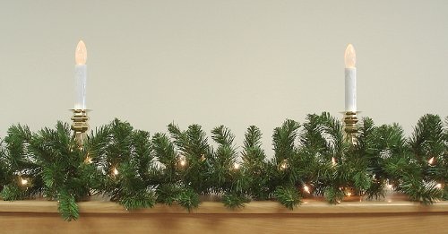  Pre-Lit Green Pine Artificial Christmas Garland 